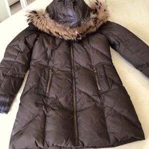 Andrew Marc Winter coat Size Small Fur hood down warm coat jacket parka